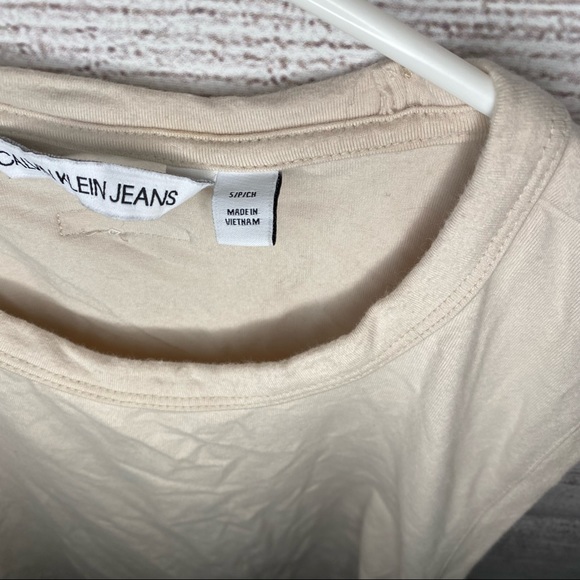 Calvin Klein tan/ cream colored sleeveless cinch dress - Picture 3 of 4